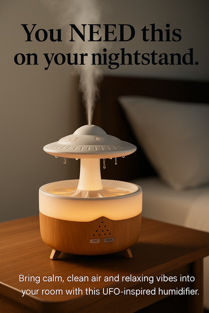Ultrasonic UFO Air Humidifier & Aromatherapy Diffuser