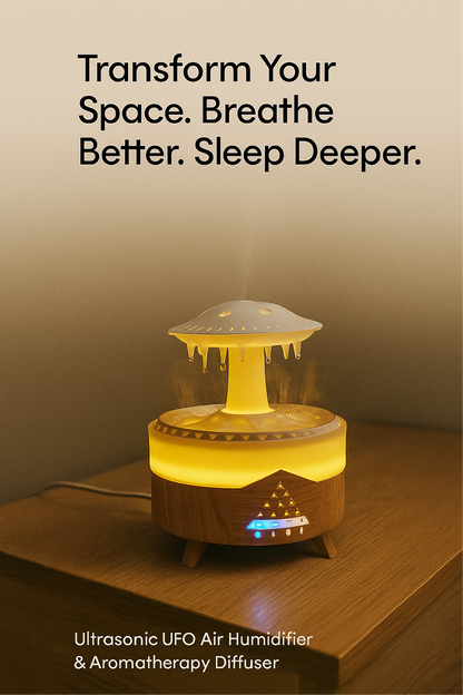 Ultrasonic UFO Air Humidifier & Aromatherapy Diffuser