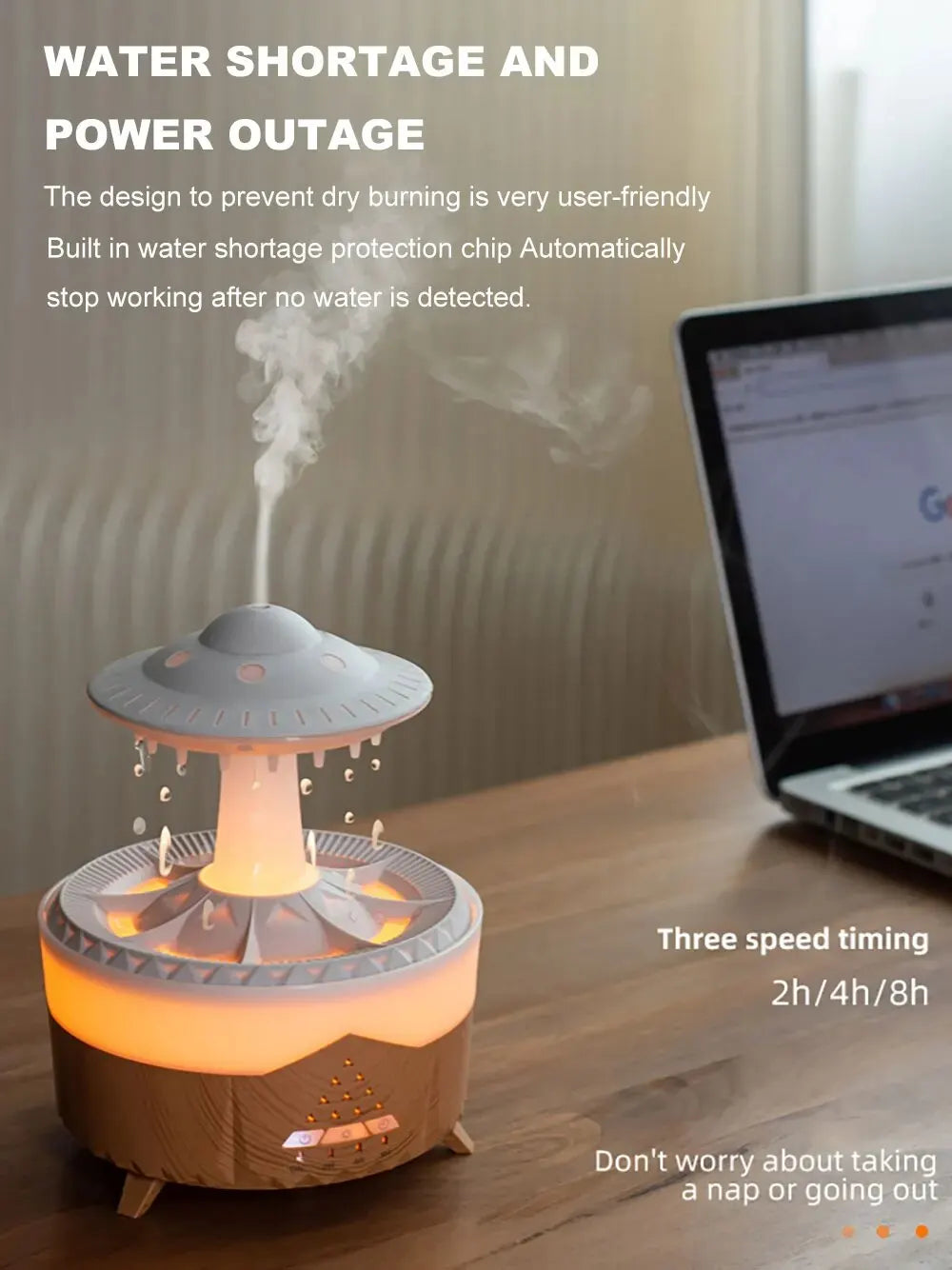 Ultrasonic Ufo Air Humidifier & Aromatherapy Diffuser with Remote Control - Enhance Your Space with Essential Oil Fragrance
