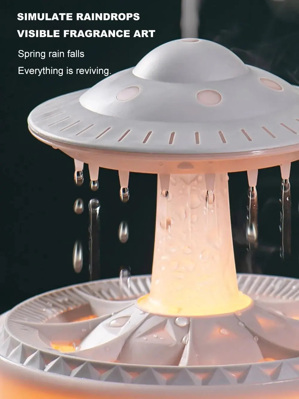 Ultrasonic Ufo Air Humidifier & Aromatherapy Diffuser with Remote Control - Enhance Your Space with Essential Oil Fragrance